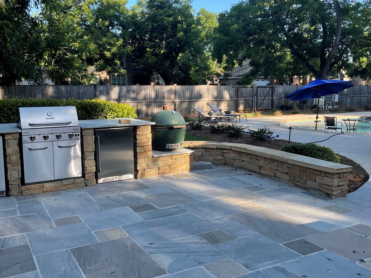 custom outdoor grilling area