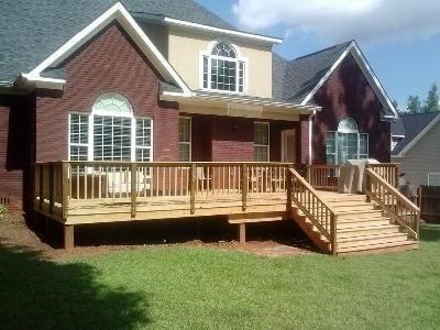 pressure treated wood deck