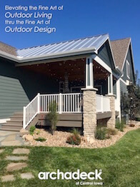 Side view of wood deck