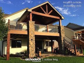 Custom deck and covered porch