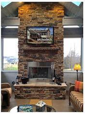Custom outdoor fireplace