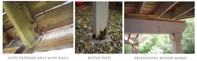 Broken deck structures