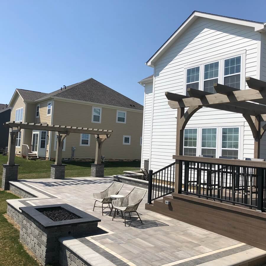 Patio area and fire pit