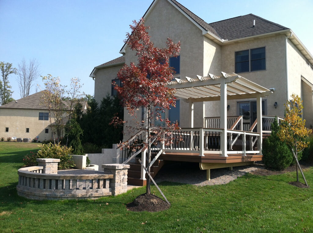 Deck and patio combination