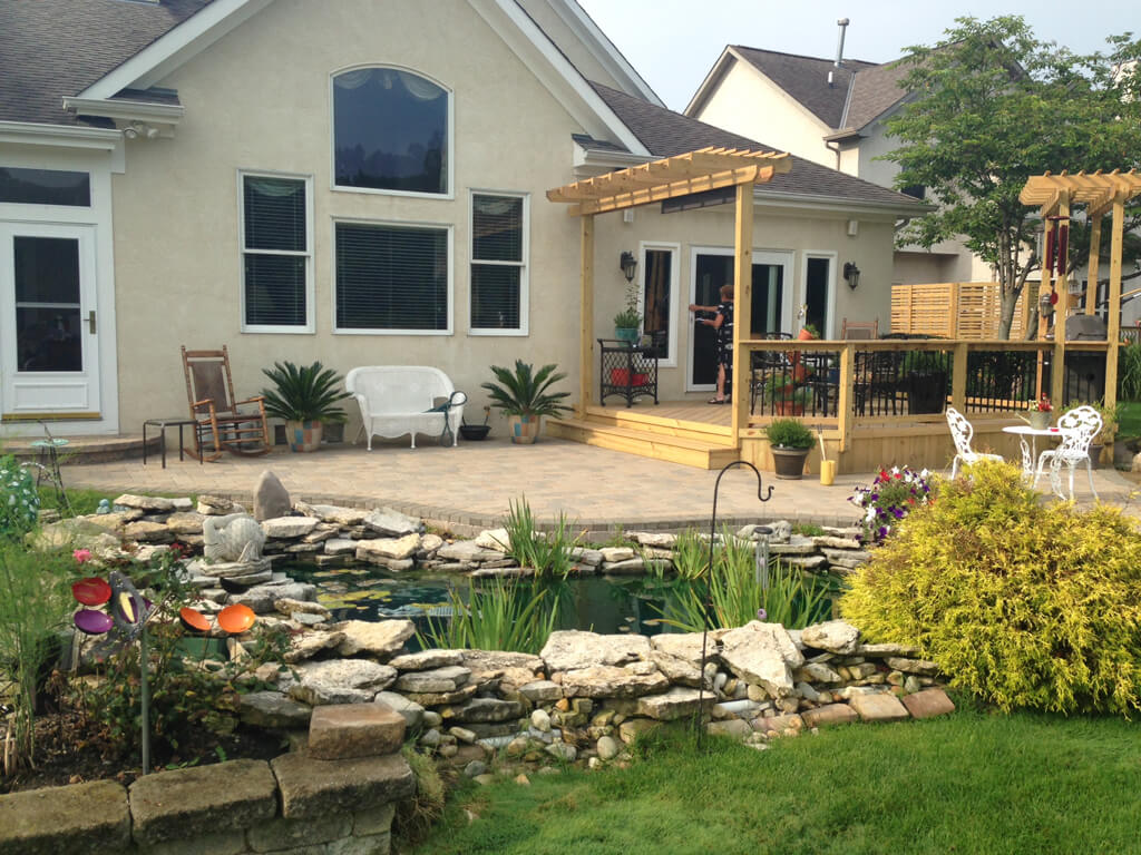 Deck and patio combination