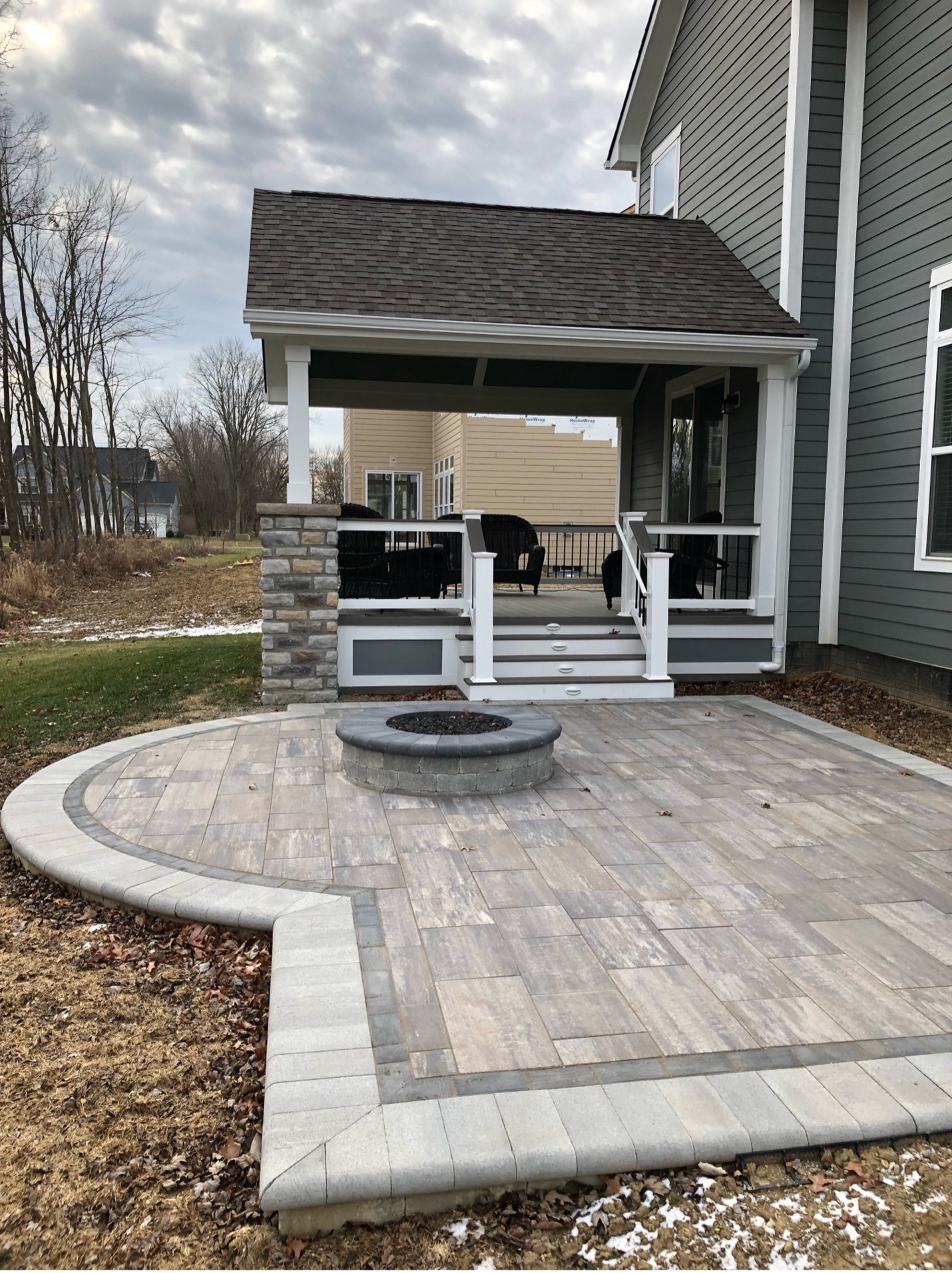open porch and patio combination designs