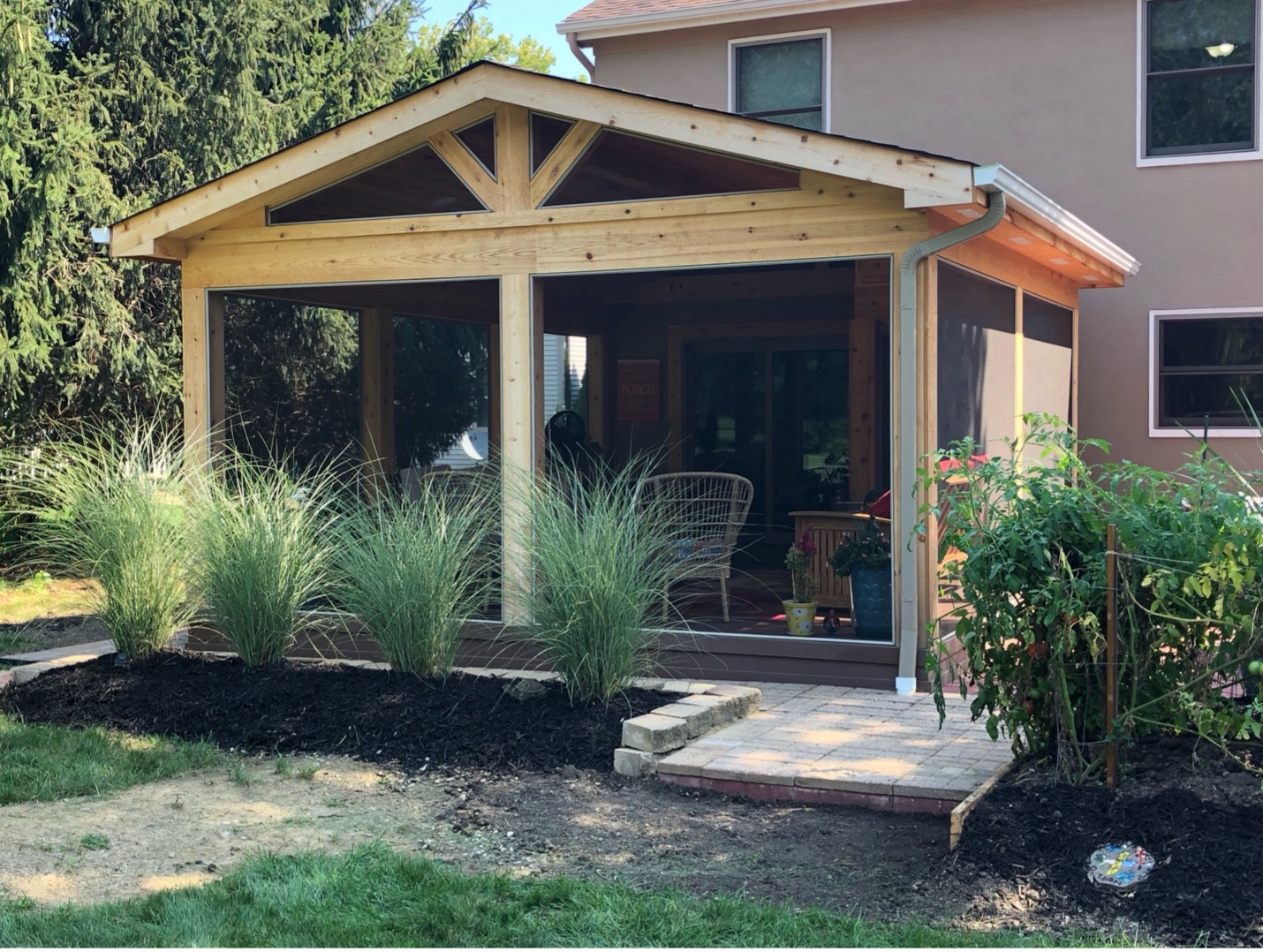 screened in porch design options for shade