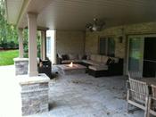 elevated deck with living space below