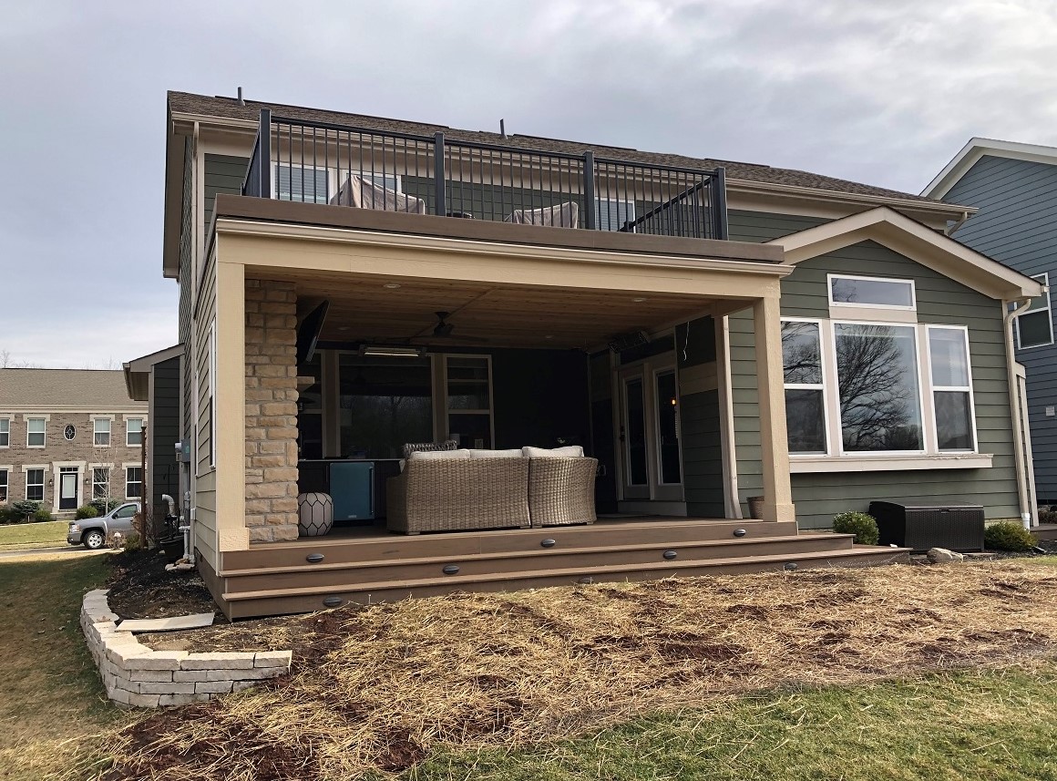 combination timbertech outdoor with top patio