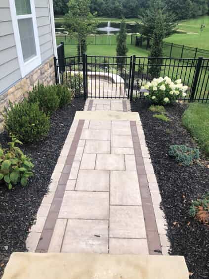 custom hardscape sidewalk