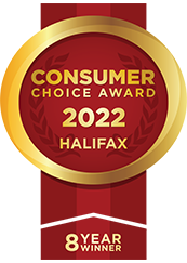 Red & Gold Award Badge - Consumer Choice Award 2022 Halifax