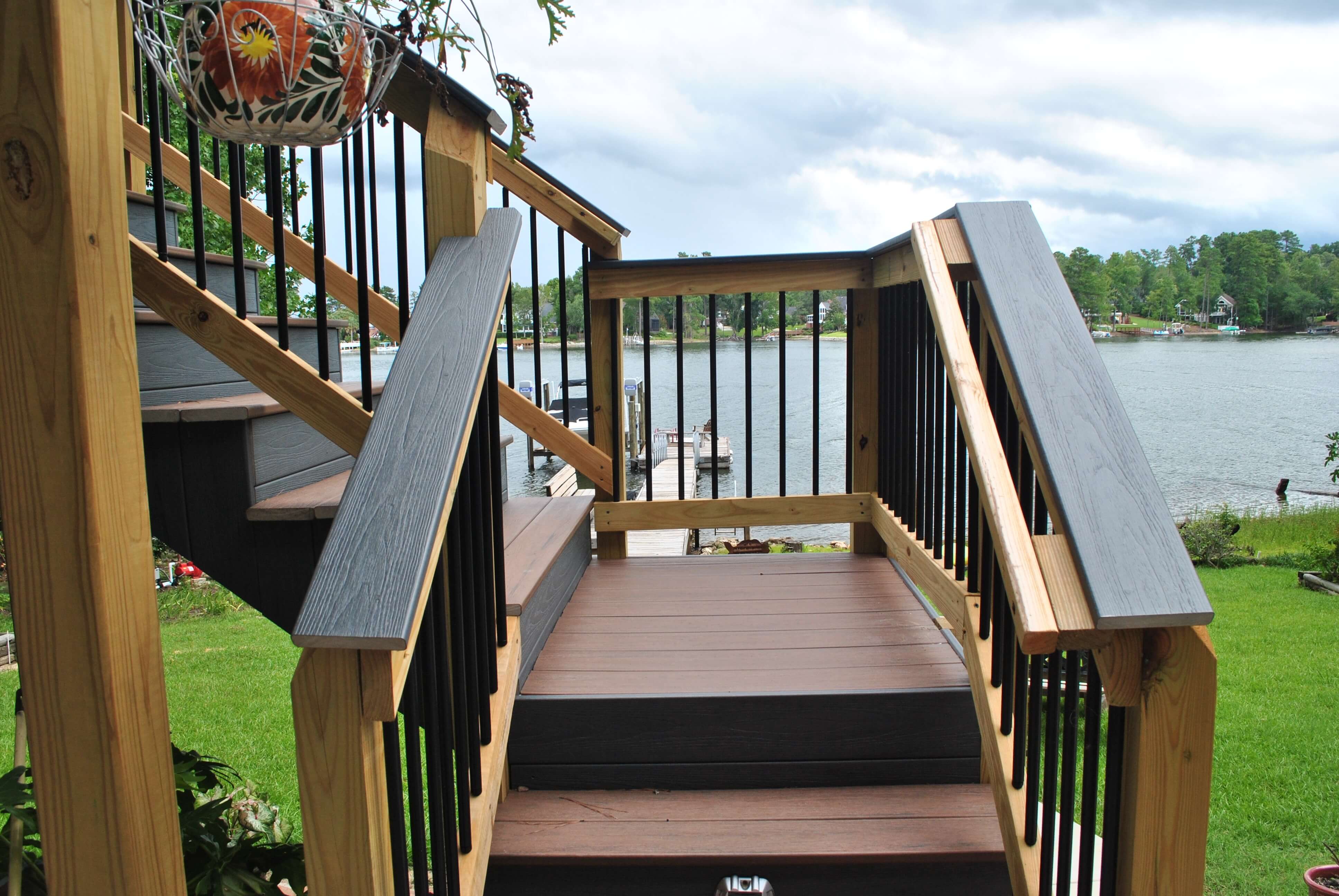 wooden deck stairs
