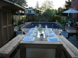 Archadeck pool deck dining area