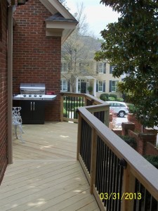 Back deck with cantilevered section Forest Acres SC