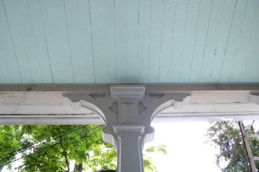 Central SC blue porch ceiling