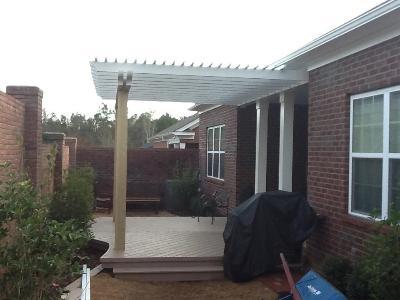 Composite deck and pergola combination in Columbia