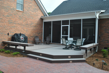 NE Columbia AZEK deck and screened porch