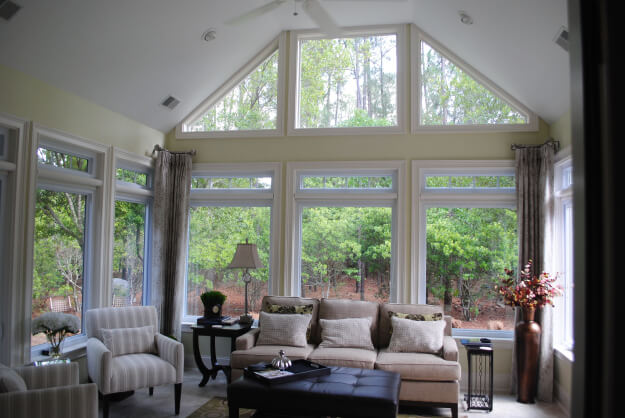 The finished space is beautifully decorated to reflect the homeowners personal style.