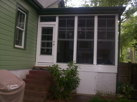 Exterior of low maintenance vinyl three season room in Columbia SC