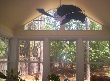 Interior view of 3 season room in Columbia SC