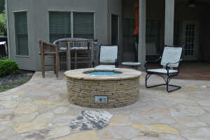 NE Columbia patio and custom fire pit
