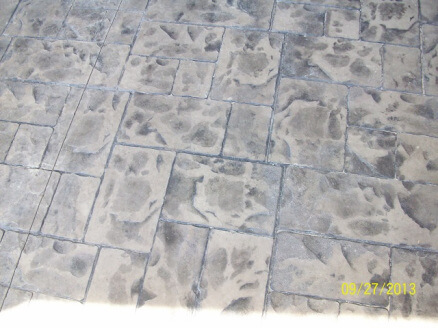 Stain and stamp detail on Columbia screen porch