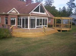 This deck and pergola prove a winning combination for these Irmo, SC residents