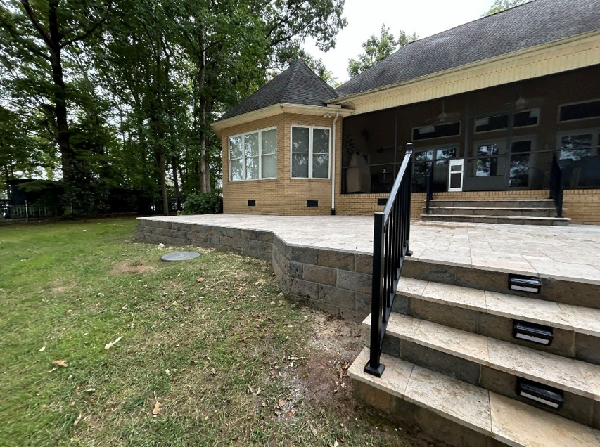 patio in backyard