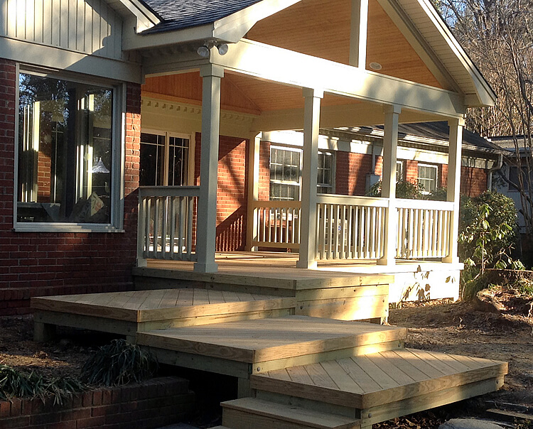 Charlotte porch with wood floor