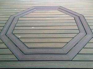 Trex Charlotte Trex Deck in Charlotte with Hexagonal Inlay
