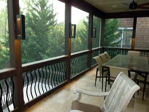 Custom porch with lightning