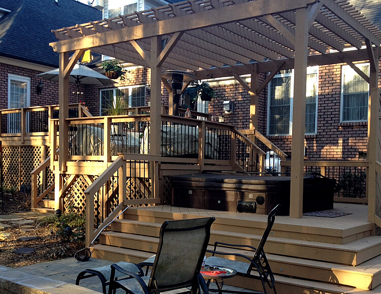 Hot Tub Deck in Quail Hollow