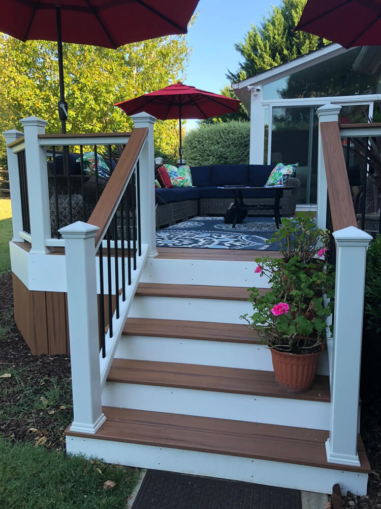 Multiple Outdoor Living Spaces Charlotte NC Deck and Screened Porch