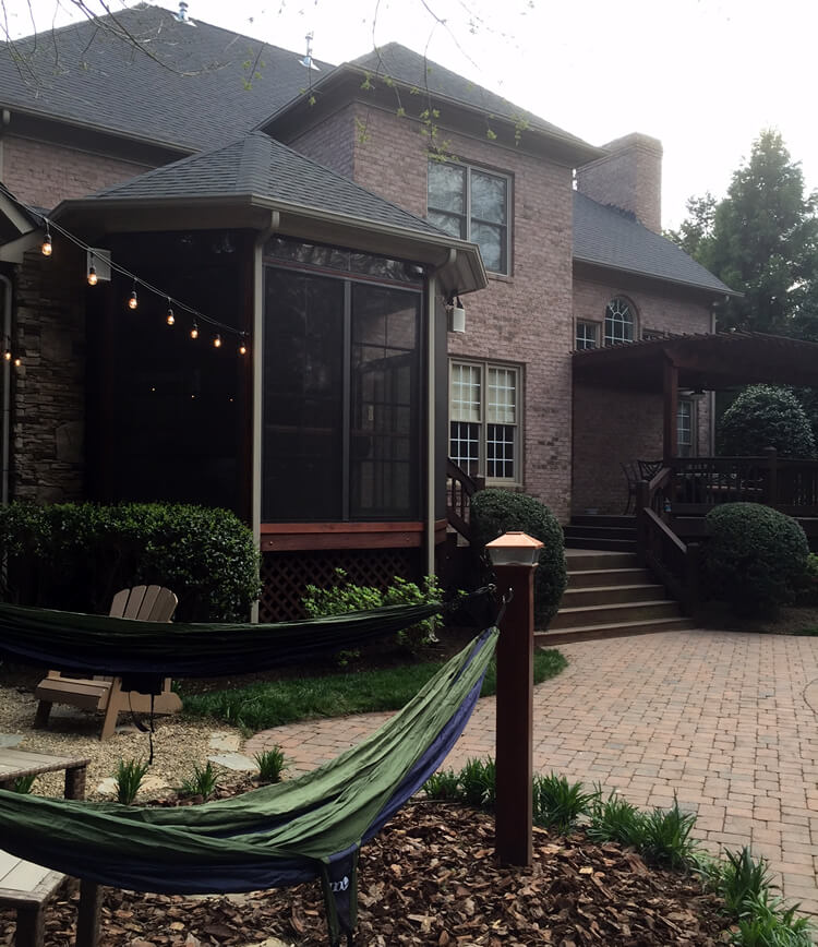 Multiple Outdoor Living Spaces in Waxhaw NC Firethorn