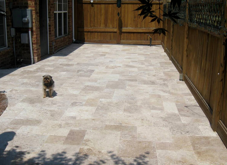 Pet Friendly Charlotte Travertine Patio in Rock Hill SC