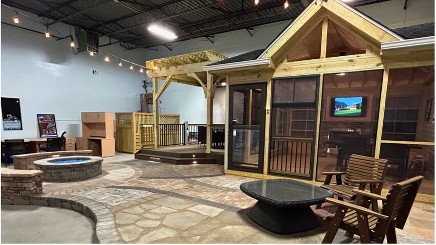 another angle of archadeck showroom