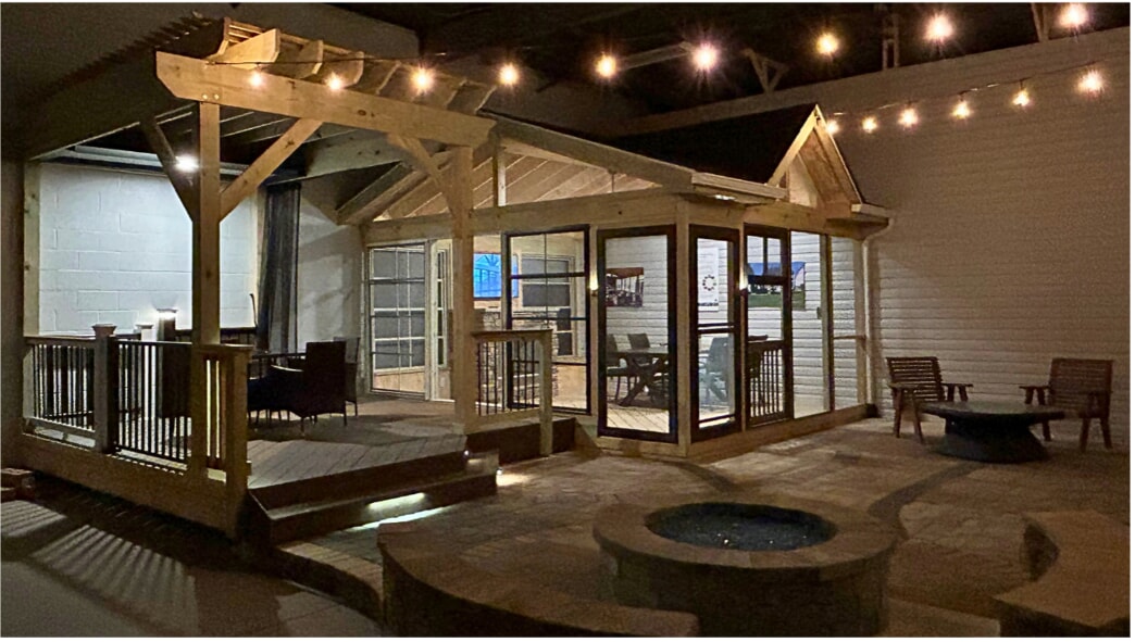 archadeck showroom at night