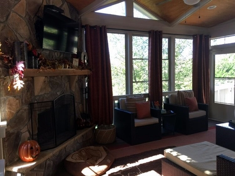 relax on your screened porch for the holidays
