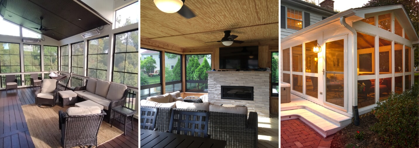 different sunroom examples