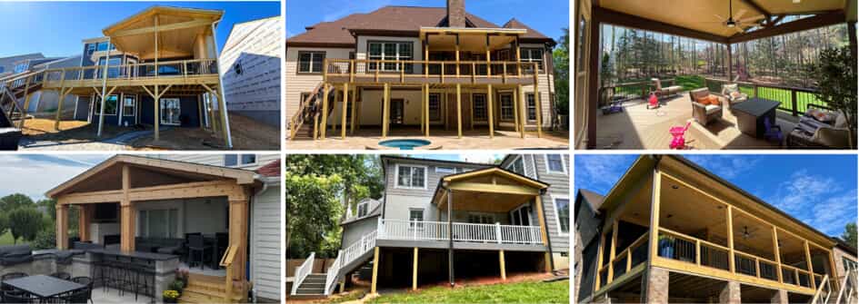 covered porch with deck shade