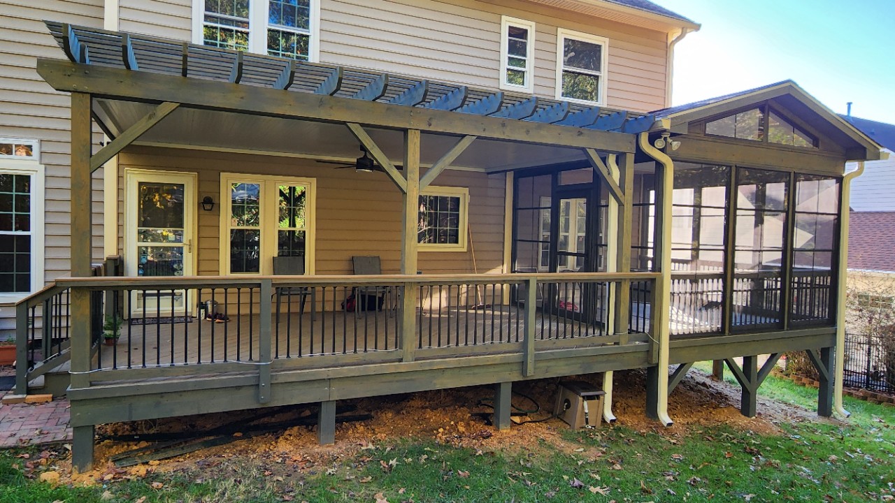 Indian Trails, NC Deck with pergola & 3- Season Room