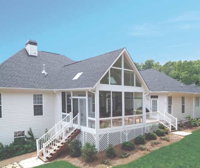 white porch