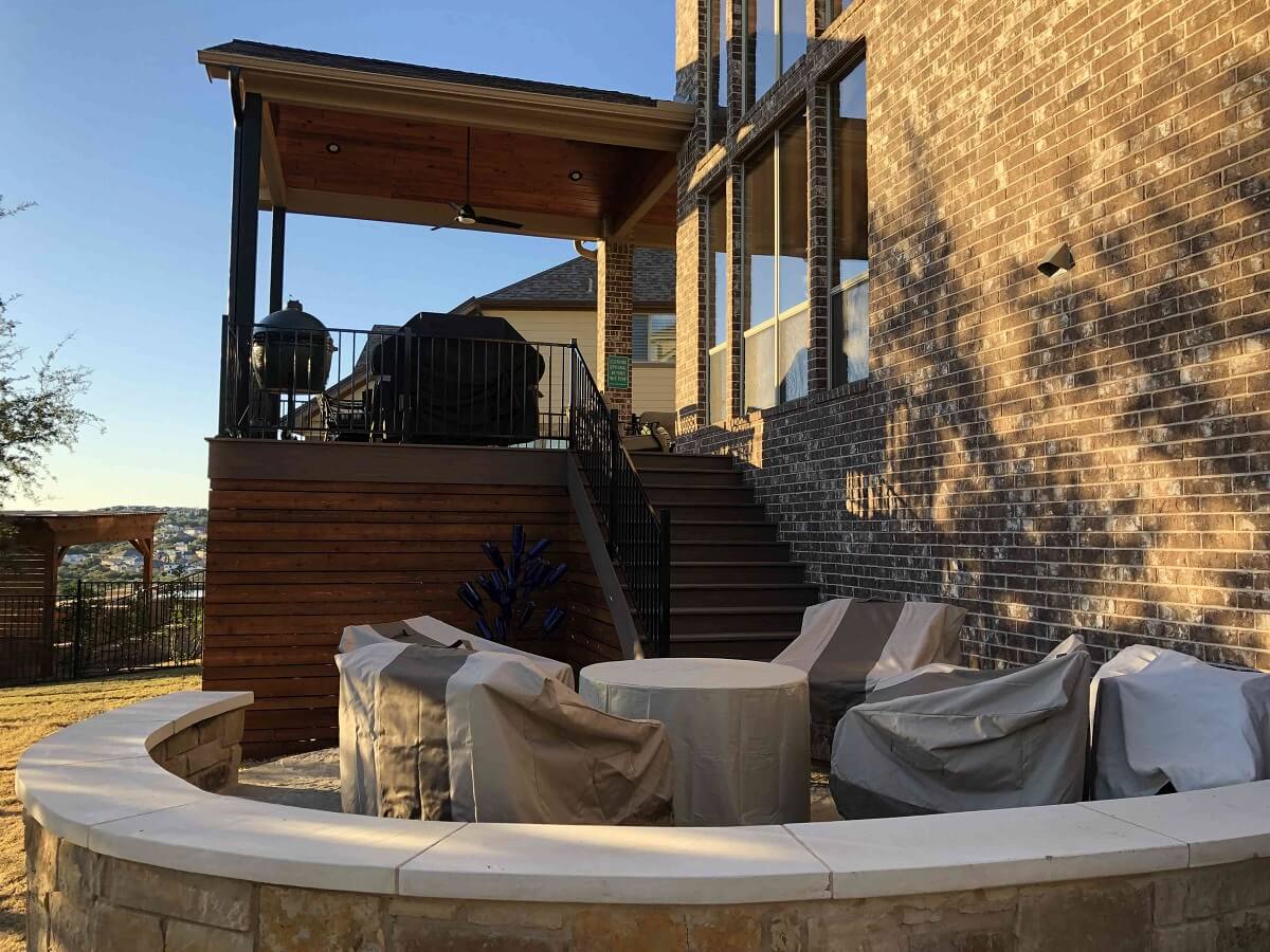 Deck and patio combination