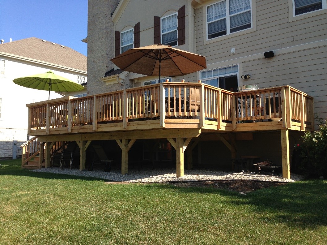 deck with umbrella