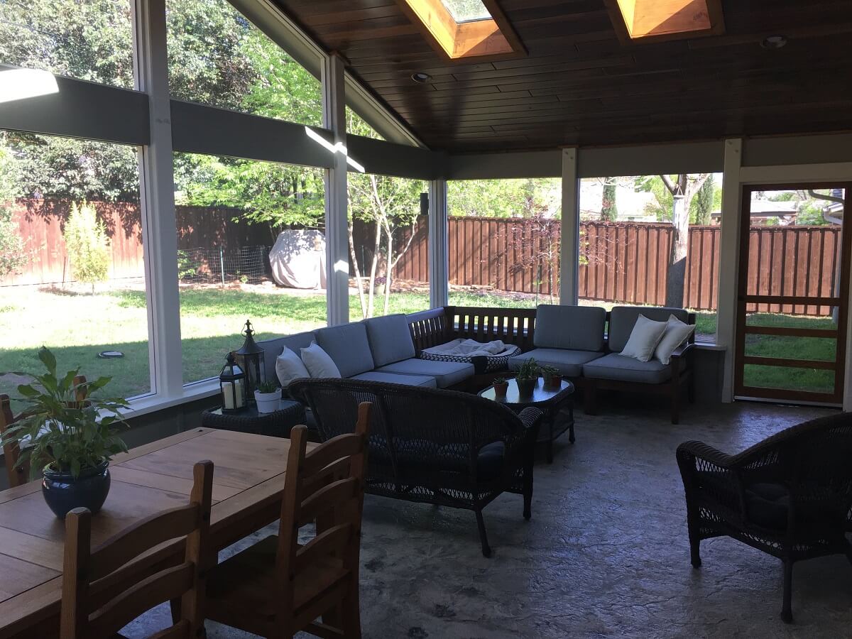 Screened Porch interior