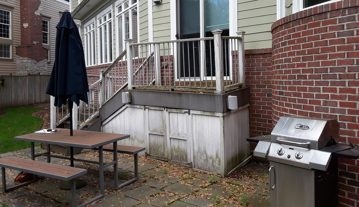 backyard before picture desk