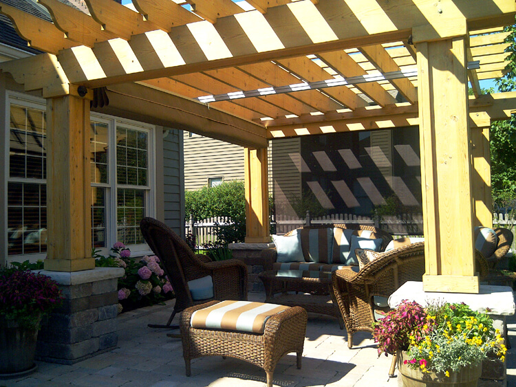 pergola covered patio design