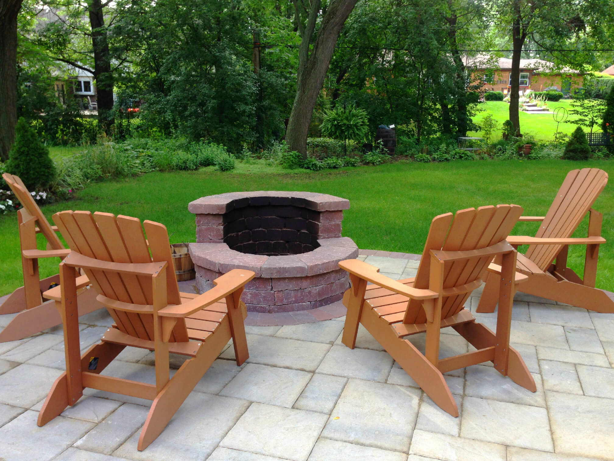 Custom gas fire pit