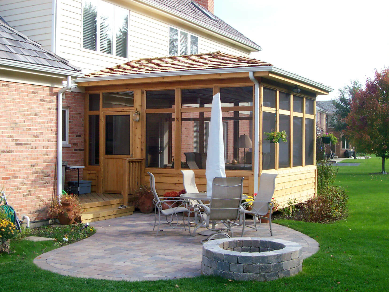 Custom wooden porch
