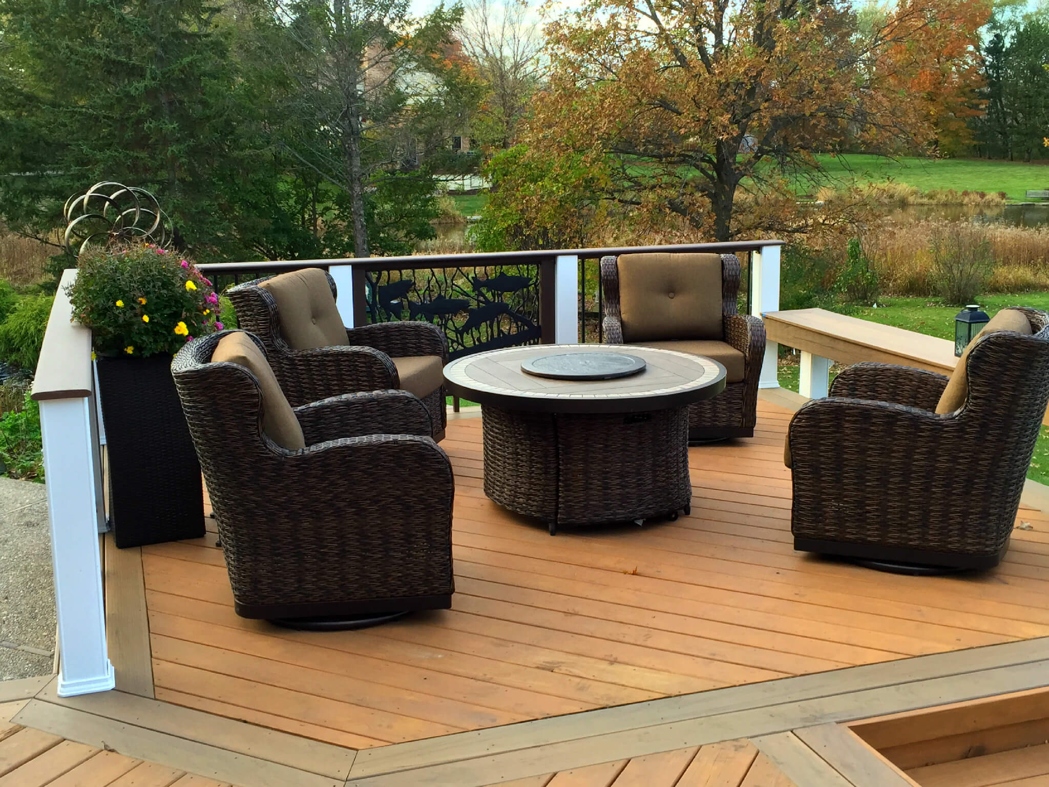 Custom multi colored deck
